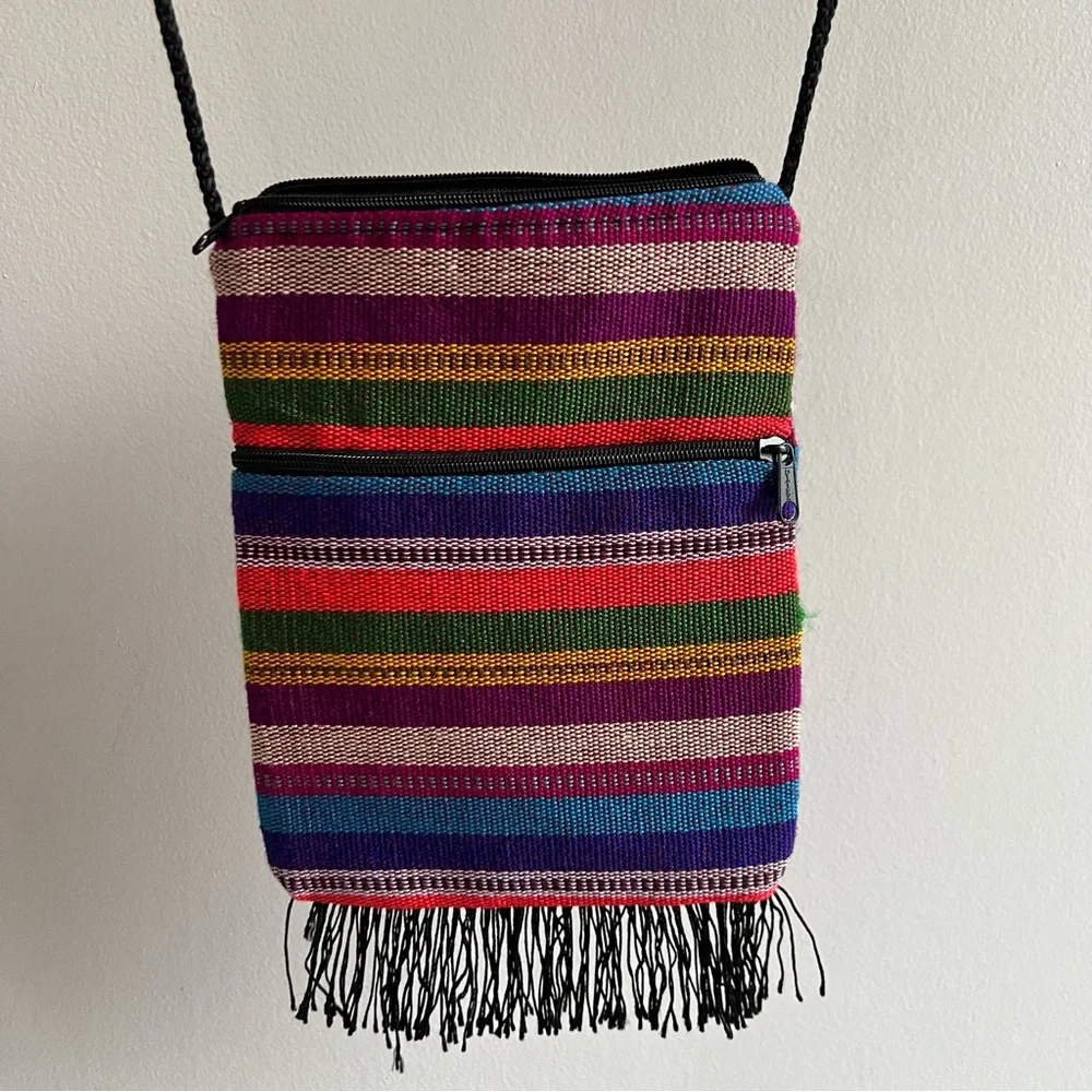 El Salvador Embroidered Floral Crossbody Bag - Multicolor - Picture 3 of 6